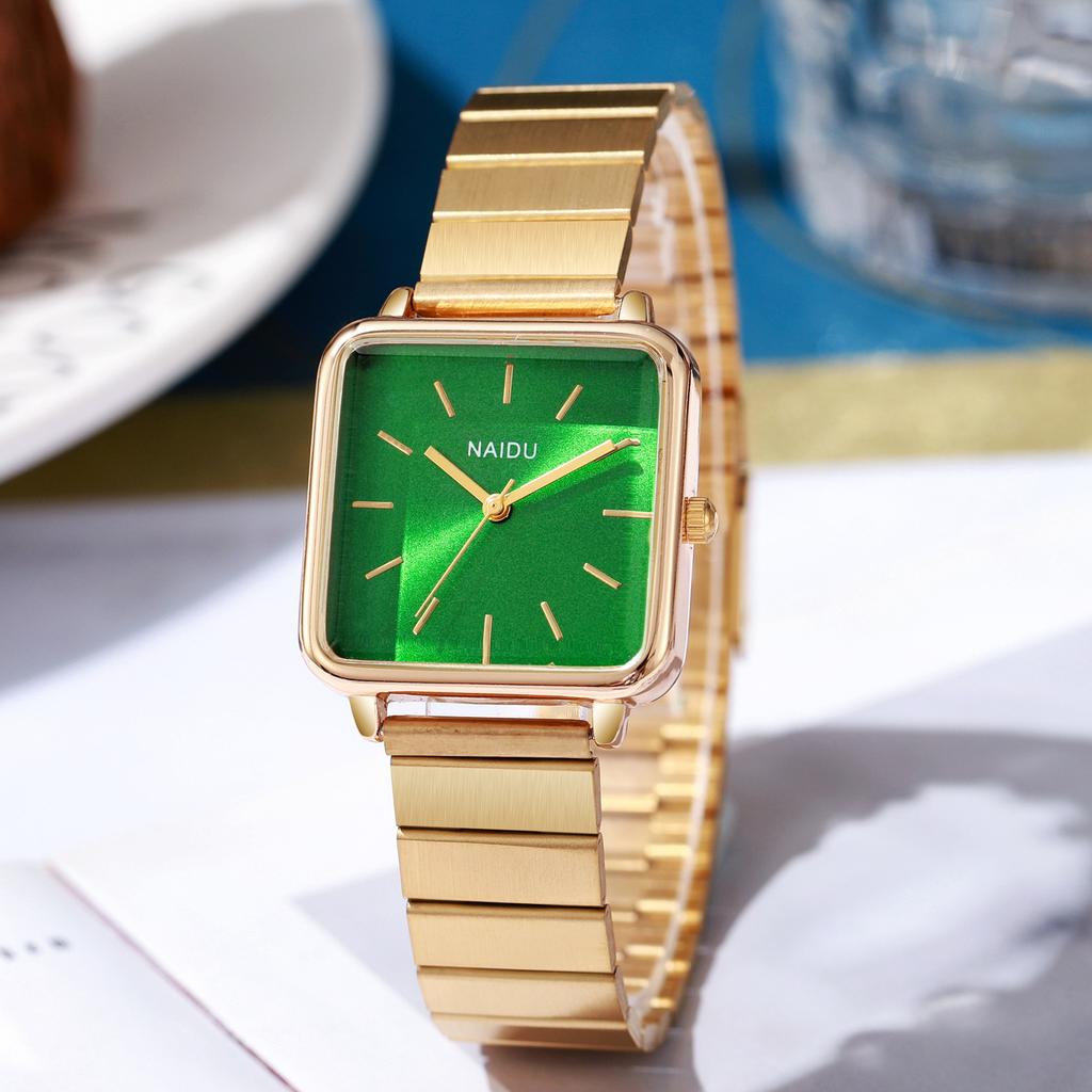 Elegant Simple Women's Watch Stainless Steel Strap Quartz Watches Square Dial Casual Fashion Wristwatch Suitable for Daily Wear