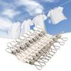 Set of 20 Stainless Steel Pegs for Cloths Soft Grip for Laundry Washing Lines