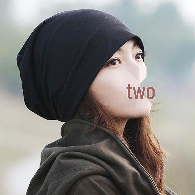 Postpartum Korean Style Graffiti Beanie – Women's Autumn/Winter Turban Hat & Unisex Headscarf