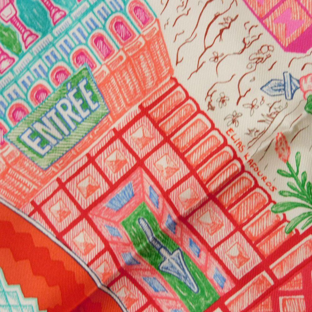 Used 9212 Carre 90 7955 Turquoise Rose Multicolor Character Watch in Excellent Condition. Super Silk Quest 13815 Rouge.