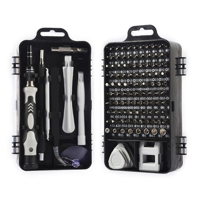 Multifunctional 115Piece Screwdriver Tool Featuring Magnetic Tip For Efficient DIYer And Electronic Device Maintenance