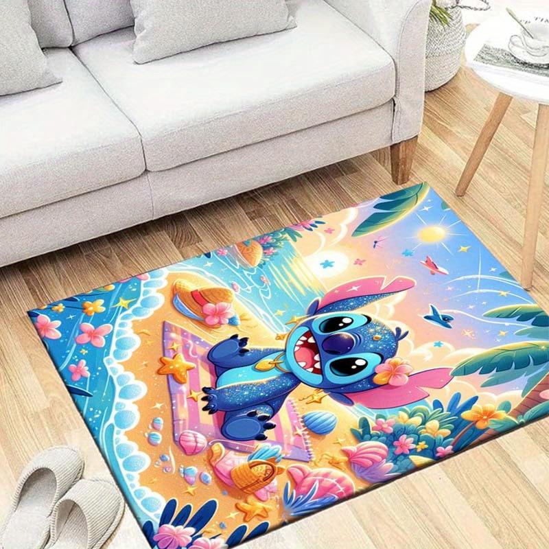 

1pc Stitch Pattern Area Rug Soft Flannel Floor Mat for Living Room,Office,Bedroom and Carpet 60cm by 90cm