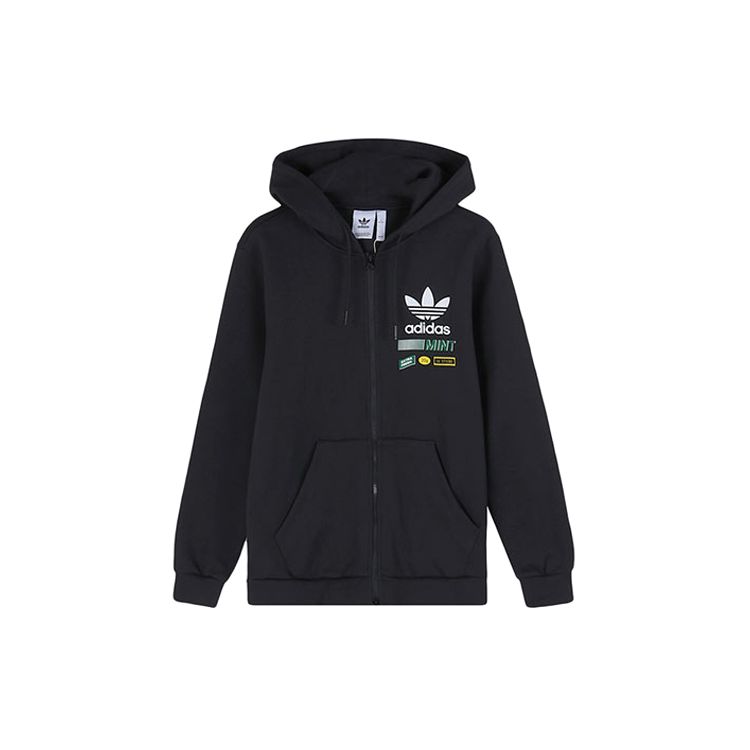 

Adidas Originals Bodega Fzhood Logo Print Спортивная куртка с капюшоном Мужская верхняя одежда Черный FP7701 XS