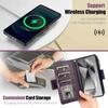 JGY Wallet Case for Samsung Galaxy S25 Ultra PU Leather Detachable Magnetic Wallet Case with Removable Minimalist Front Pocket 5 Card Holder Hand