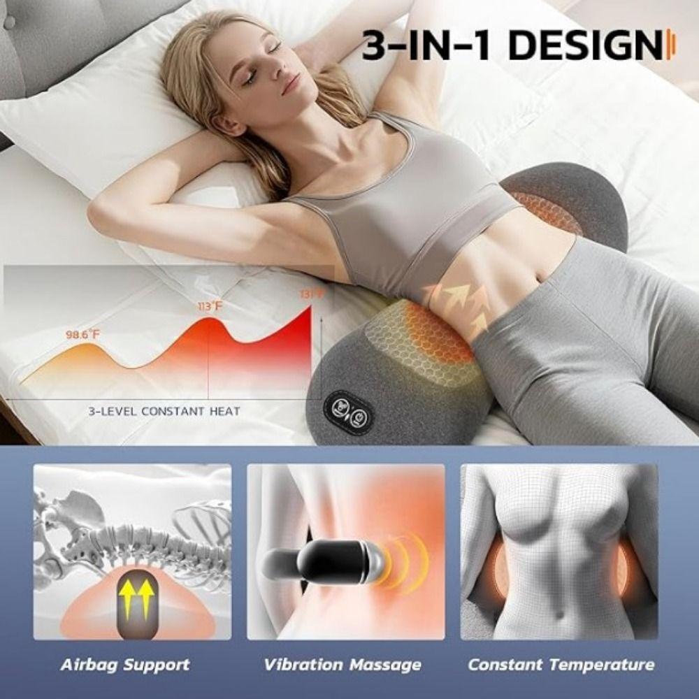Multi-functional 3-in-1 Back Massager Vibrating Massage Lower Back Massager Home Use
