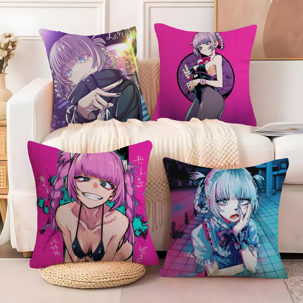 C-Call Of The Night Anime N-Nanazuna Nanakusa Pillow Case Sofa Living Room Bedroom Headboard Backrest Cushion Square Cushion