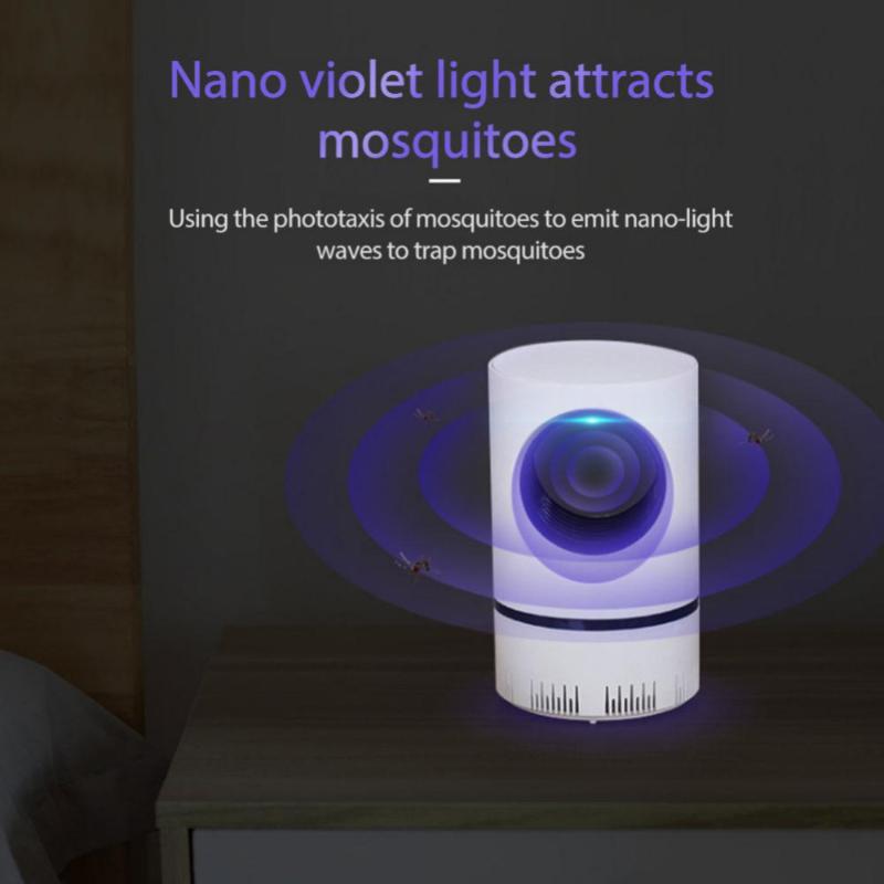 New Household Rechargeable Usb Photocatalysis Inhalation Mosquito Killer Household Mosquito Killer LED Bug Zapper Portable Mosquito Killer