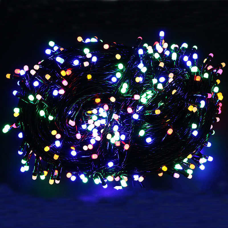 LED Light String Stars Fairy Light Black Line Anti Aog Colorful Lights