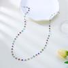 Copper Heart Crystal Necklace Gold Women Long Necklace Creative Retro Clavicle Chain  Women