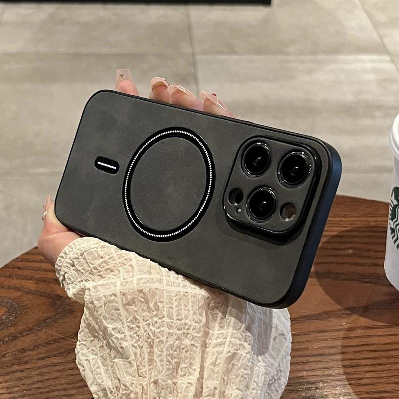 

Роскошный беспроводной зарядный магнитный чехол Cortex для iPhone 11 12 13 14 15 Pro Max Plus X Xs XR Magsafe Bumper Cover For iPhone 11Pro чёрный