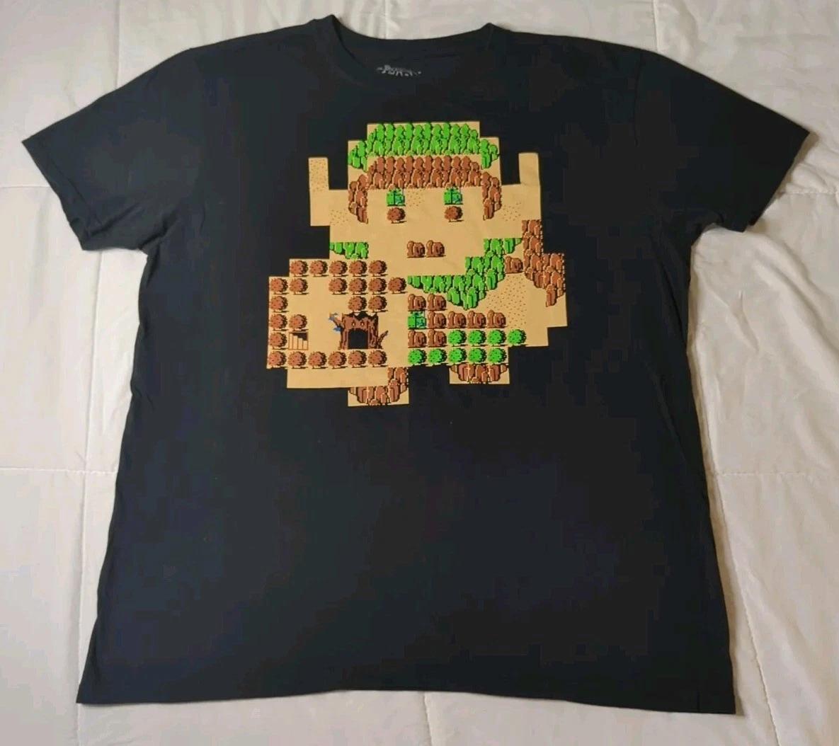 

LEGEND OF ZELDA Link Map T-shirt - Men s size L - Black Graphic Lootwear Exclusi XL