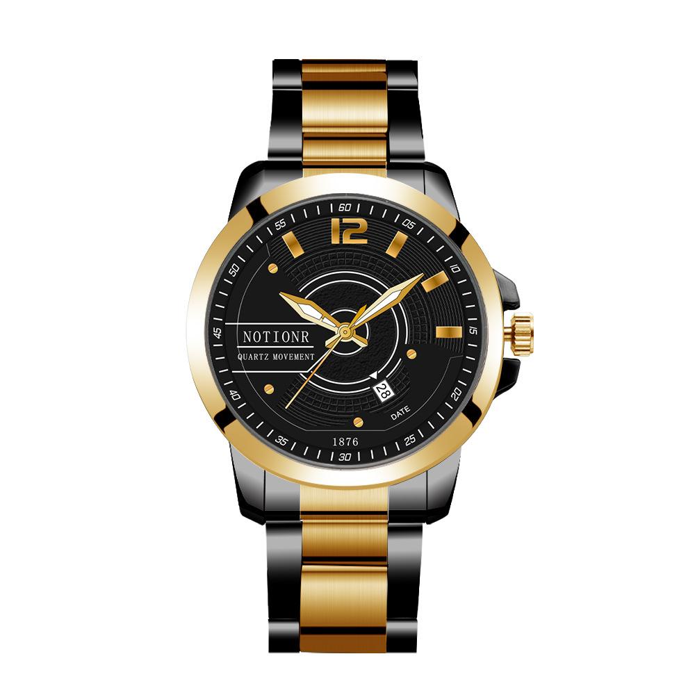 Personalized Creative Steel Belt Watch Men S Fashion Waterproof Calendar Luminous Quartz Watch