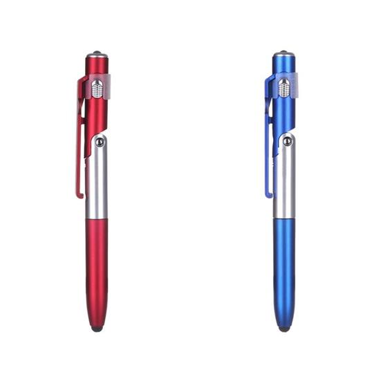 Багатофункціональна складна світлодіодна підставка для мобільного телефону 4 в 1, сенсорна кулькова ручка