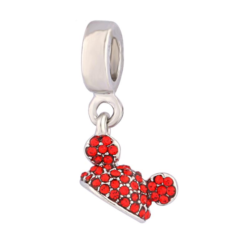 5 Pcs MIX Style Disney Mickey Minnie Princess Dress Heart Castle Charms Beads Pendants for DIY Bracelet Necklace Jewelry Making
