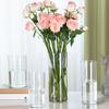 Klar blomster vase til borddekorationer Knusesikker Høj Cylinder Plastik Vase til Bryllupsbegivenhed Hjemmekontor Borddekoration