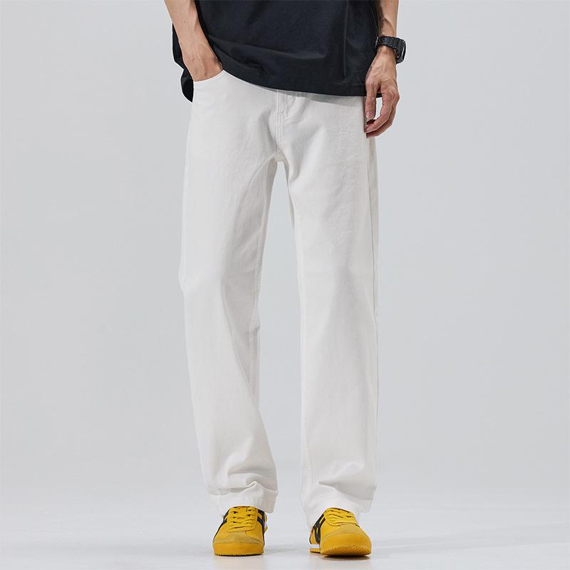 

Весенний американский трендовый бренд Свободные прямые брюки широкие штанины Ретро универсальные повседневные джинсы 38