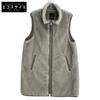 DAMAcollection Gray Faux Fur Zip Long Vest Best L grayUsed
