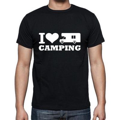 Ich liebe Camping Wohnmobil Anhänger Camp Park Fahrt Straße Lustiges T-Shirt