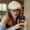 YK Millennium Spice Girl Versatile Forward Hat Female Face Small Hole Newsboy Hat Big Head Circumference Solid Color Cap