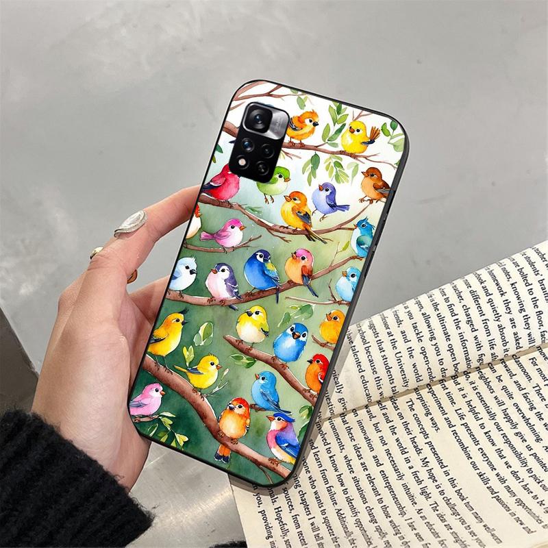 Phone Case For Xiaomi Redmi note 14 Pro 14 13 12 11 10 Pro 14S 12S 11S Redmi 14C 13C 10 Cockatiel bird