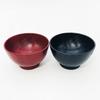 Maeju Lacquerware Wooden Soup Bowls Pair Miyako 4E-143