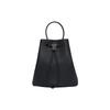 Tb Logo Grain Shoulder Strap Detachable Drawstring Leather Bucket Bag Crossbody Handbag Shoulder Bag Small Women Bags Black 80556911