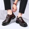 Scarpe Oxford classiche da uomo, casual, eleganti, nere, comode, alla moda, in pelle di lusso.