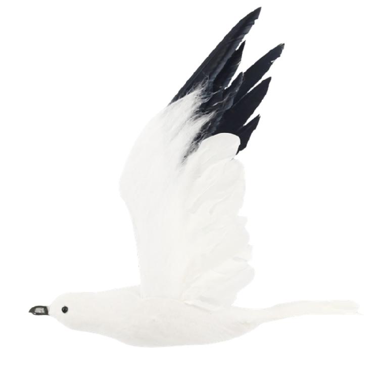 Artificial Seagulls Decors Hanging Ornament Christmas Flying Bird Pendant Seagulls Model Statue for Wedding Parties