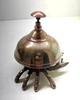 Victorian Brass Crab Bell: Ornate Hotel Desk Bell