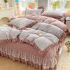 Class A Maternal Infant Grade Bed Cover 4-Pcs Set Of Thickened Padded Sheets 3-Pcs Set Of Small Bamboo Cotton Jacquard Quilt Cover Autumn  Winter