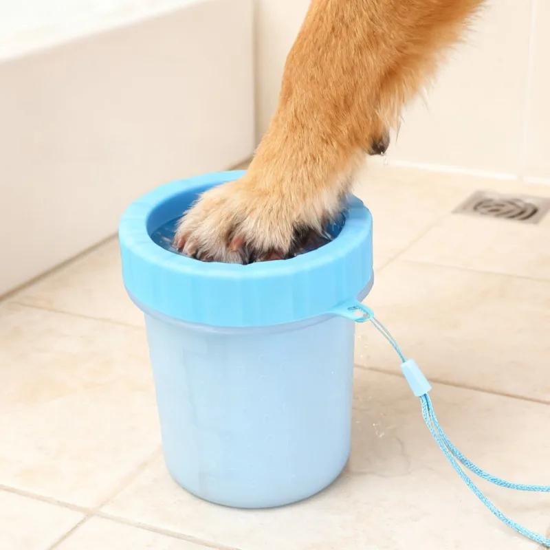 Portable Dog Paw Cleaner Cup Soft Silicone Bristles Pet Foot Washer for Muddy Paws Quick Cleaning Tool