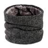 Unisex Double-Layer Fleece Neck Gaiter: Extra Thick, Warm, Solid Color Knitted Scarf for Autumn/Winter