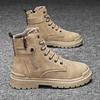 2023 Autumn Men's British Style High-Top Martin Boots: Trendy Casual Workwear Safety Shoes