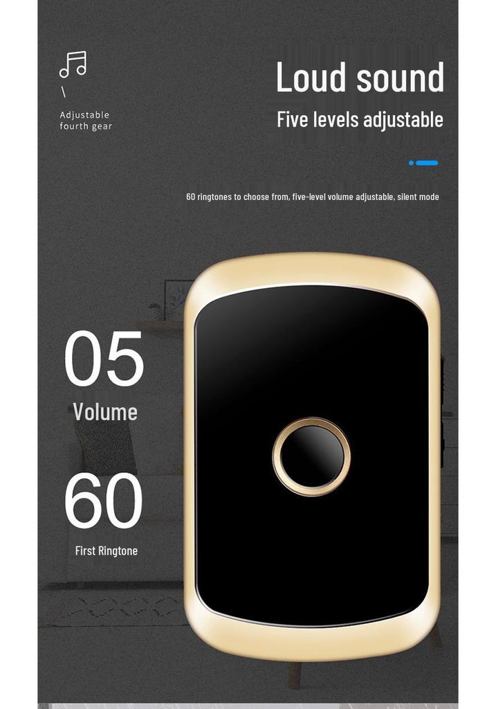 Smart Wireless Self-Powered Doorbell: Ultra-Long Range, Waterproof, One-to-Two Calling, No Electricity Needed.