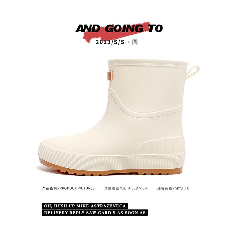 Versatile rain shoes female adult waterproof, non-slip and wear-resistant rain boots soft-soled comfortable shoes