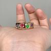 Retro Colored Candy Zircon Open Ring Women, Light Luxury Versatile Simple Colored Treasure Ring Hand Jewelry 2026