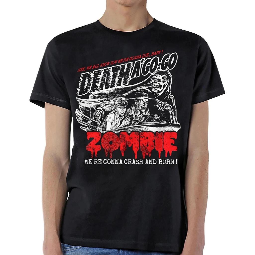 ROB ZOMBIE cd lgo ZOMBIE CRASH DEATH A GO GO Official SHIRT MED New white zombie