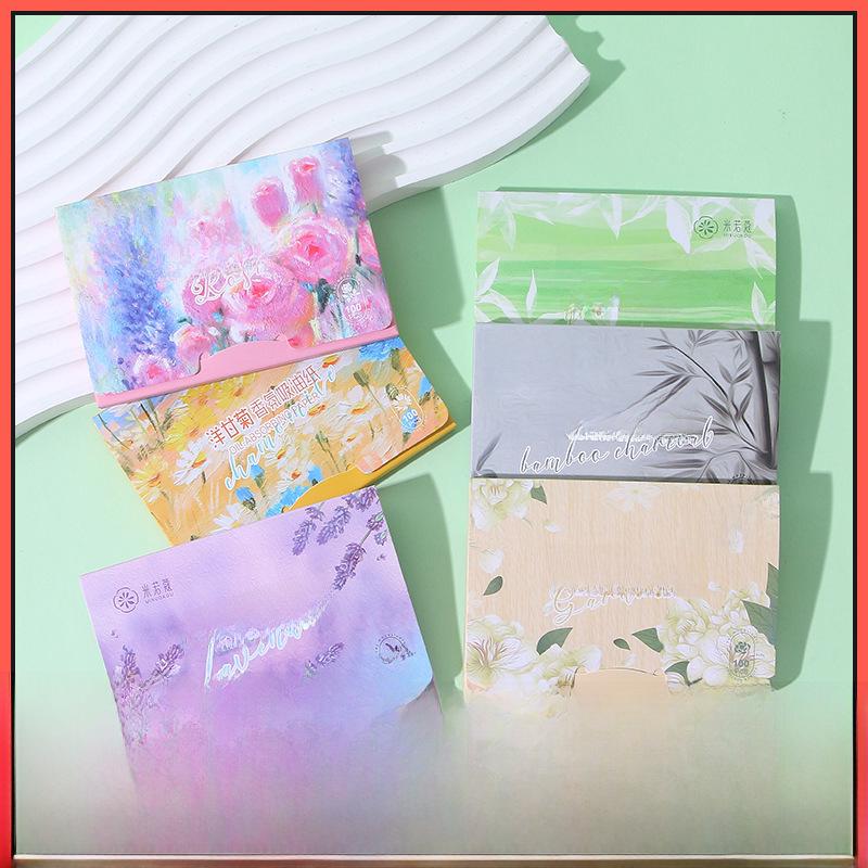 

Портативная ароматизированная бумага для лица Miruokou, впитывающая жир - 100 листов