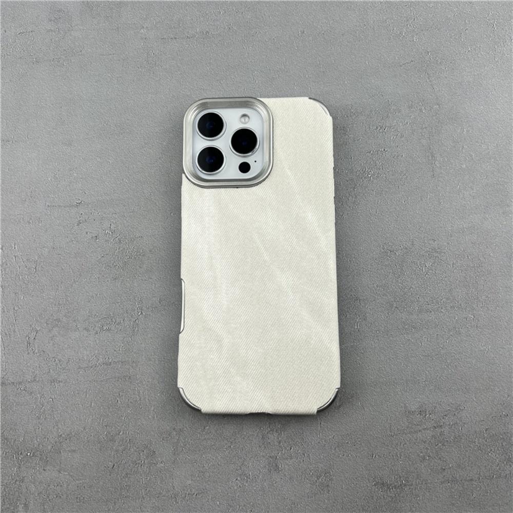 Candy Vintage Cowboy Stoff Hülle für iPhone 17 Air 16 15 14 13 12 Pro Max 11 Plus 17Pro Jeans Weicher Stoßfänger Galvanisierte Abdeckung