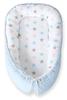 Baby Cocoon, Double-sided, Playpen, Swaddle, Premium BOBONO - Stars, Blue-gray/blue