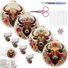 1pc Animal Cow Pattern Embroidery DIY Fabric Craft Kit, Creative Craft Sewing Kit
