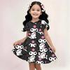 2026 Girl Short-Sleeved Dress Cute Kuromi Hello Kitty print Skirt Summer New Clothes Original Brand Clothing Children's sleep