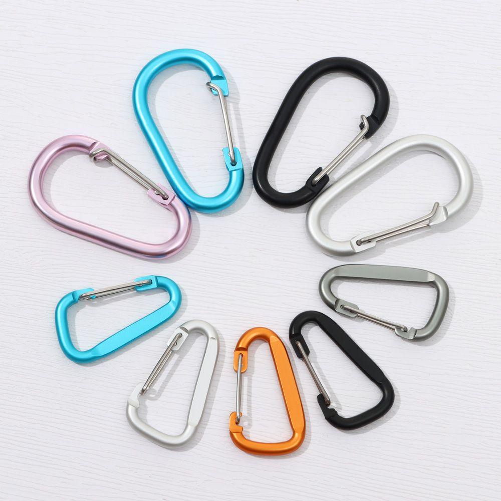 Outdoor Sports Equipment Safety Buckle Keychain Alloy Carabiner Climbing Button Camping Hiking Hook