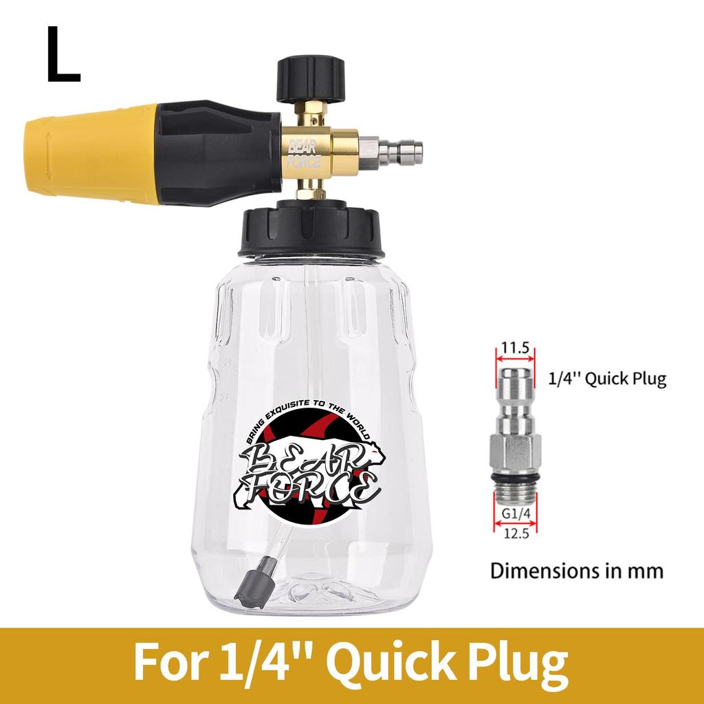 Pressure Washer Aluminum Foam Cannon Foam Generator Snow Foam Lance with 1/4” Quick Connector for Portland Husky Ryobi Greenworks