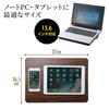 Sanwa Direct Laptop-Tisch für 15,6-Zoll-Laptops und Tablets, Leichtgewicht (580g), Gepolstert, Holzmaserung, Braun (Produktcode: 200-HUS006BR)