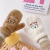 Sweet Winter Women Girls Cartoon Warm Mittens Full Finger Plush Gloves Bear Gloves