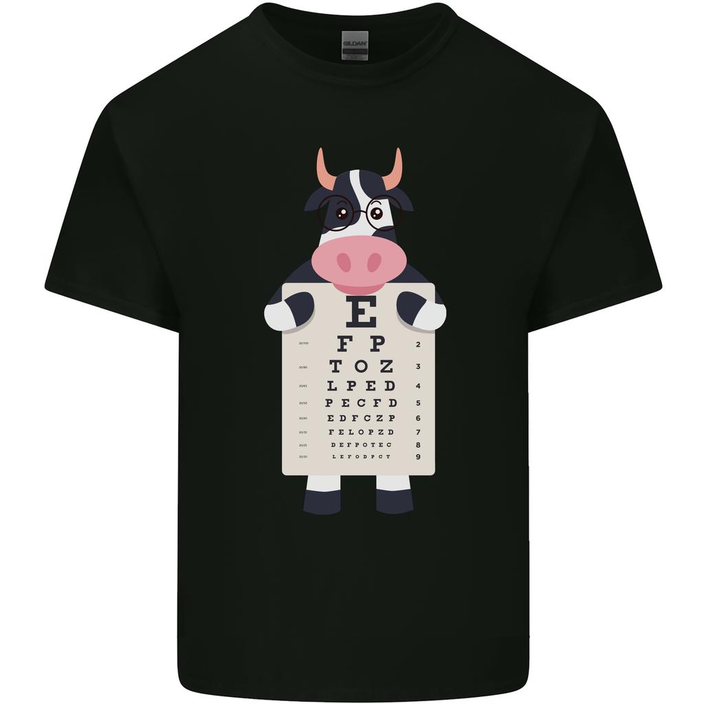 A Cow Holding a Snellen Eye Chart Glasses Unisexs Light Cotton TShirt