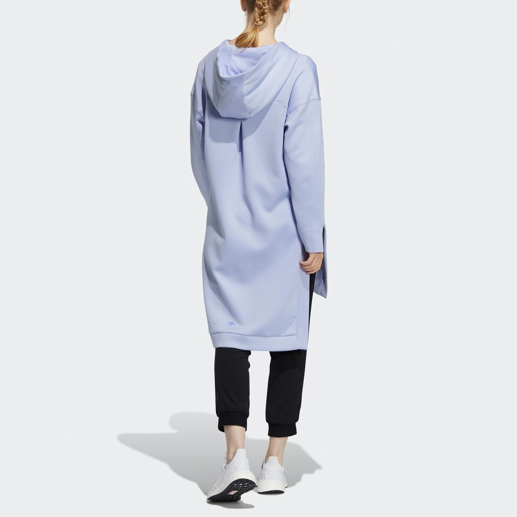 Adidas Gradient Print Asymmetrical Hem Hooded Dress Women Dress Light-Purple H09685