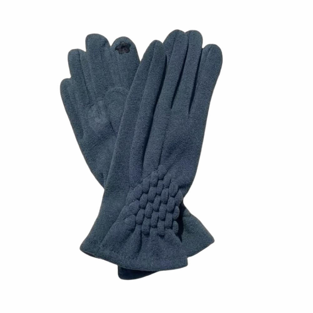 Solid Color Gloves Thickened Winter Mittens Temperament Suede Velvet Gloves Women