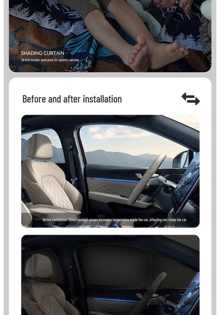 Full Coverage Sun Shade for BYD Models - Privacy & Heat Protection